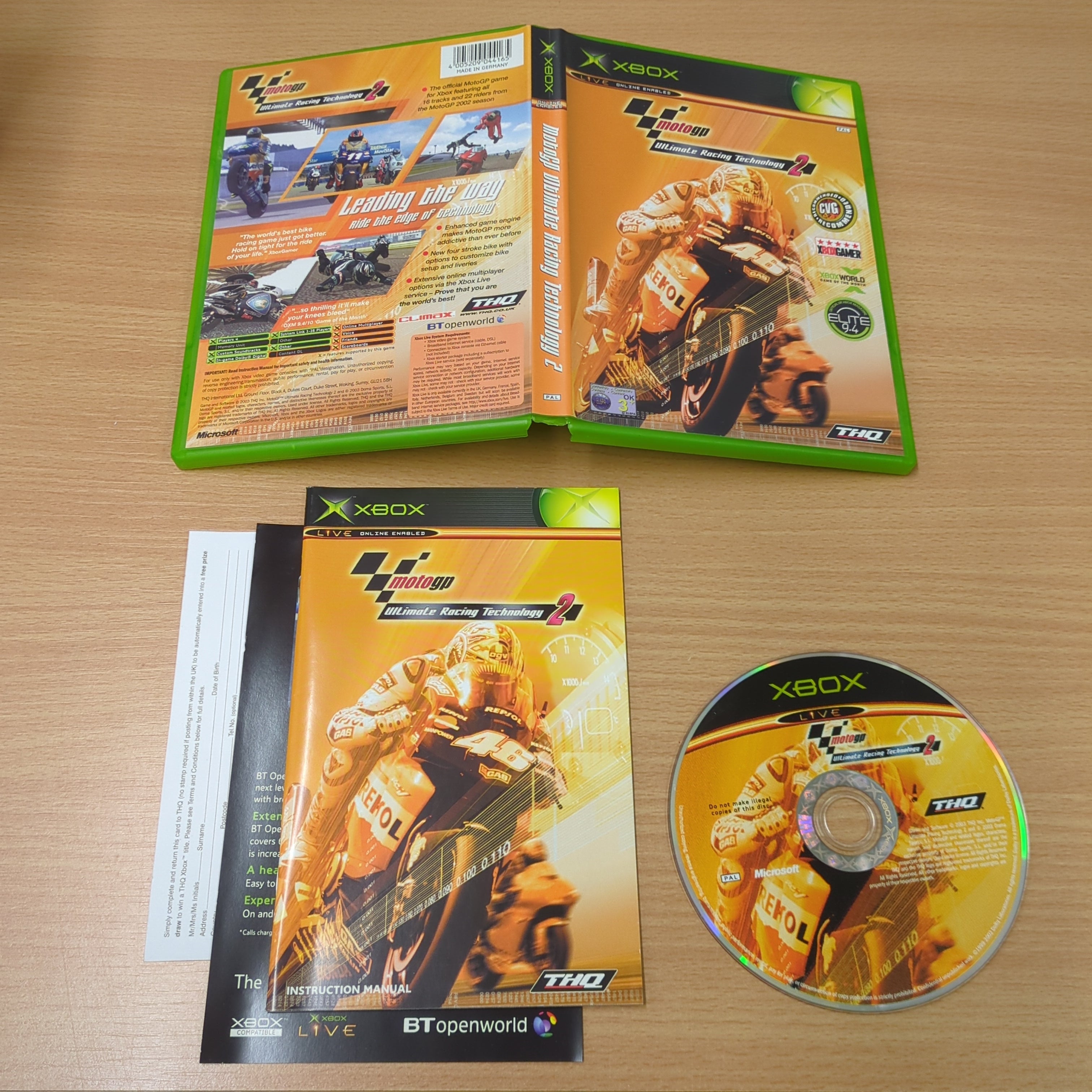 MotoGP Ultimate Racing Technology 2 original Xbox game MotoGP Ultimate Racing Technology 2 original Xbox game